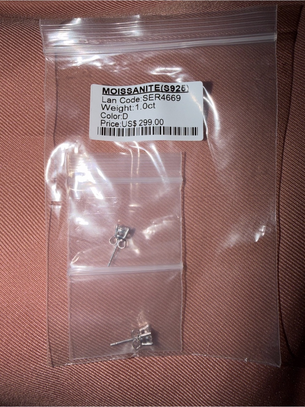 Moissanite Stud Earrings (1.0ct) - Sterling Posts - Clear/White